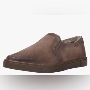 FRYE Grey Gemma Suede Shearling Slip on Sneakers